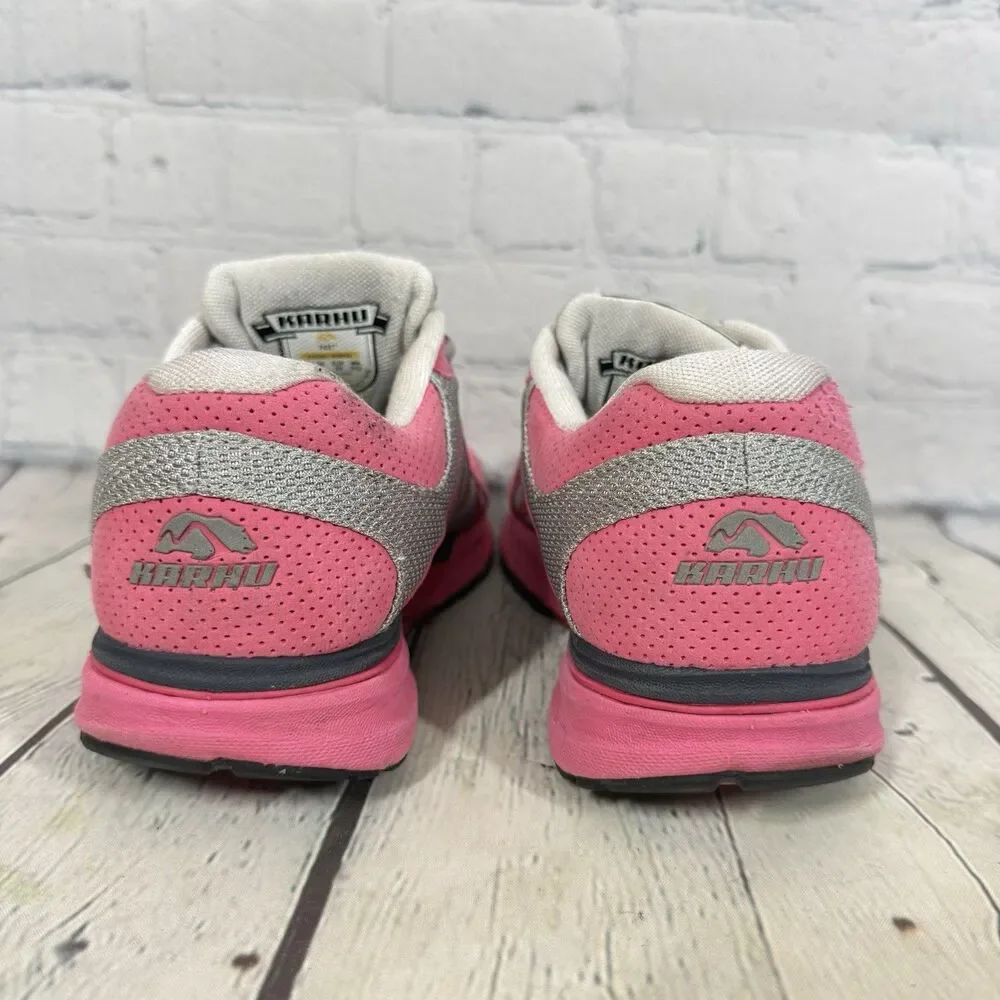 Karhu Fast4 Womens 8.5 Pink Gray Fulcrum Running Shoes F200091 Retro Sneakers